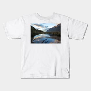 Mirror Lake, South Island, New Zealand Kids T-Shirt